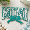 CP1239 - Mini Floral Chenille Bow Patch - Teal