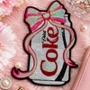 CP1224 - Sequin Soda Can Patch with Bow - Diet Coke