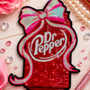 CP1224 - Sequin Soda Can Patch with Bow - Dr Pepper