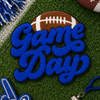 CP1210 - Game Day Chenille Patch - Blue Football
