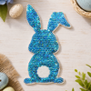 CP1052 - Easter Rabbit Chenille Sequin Patch (Small) - Blue