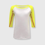 ILTEX Apparel 2T / White/Yellow Softball Sleeve Raglan Kids