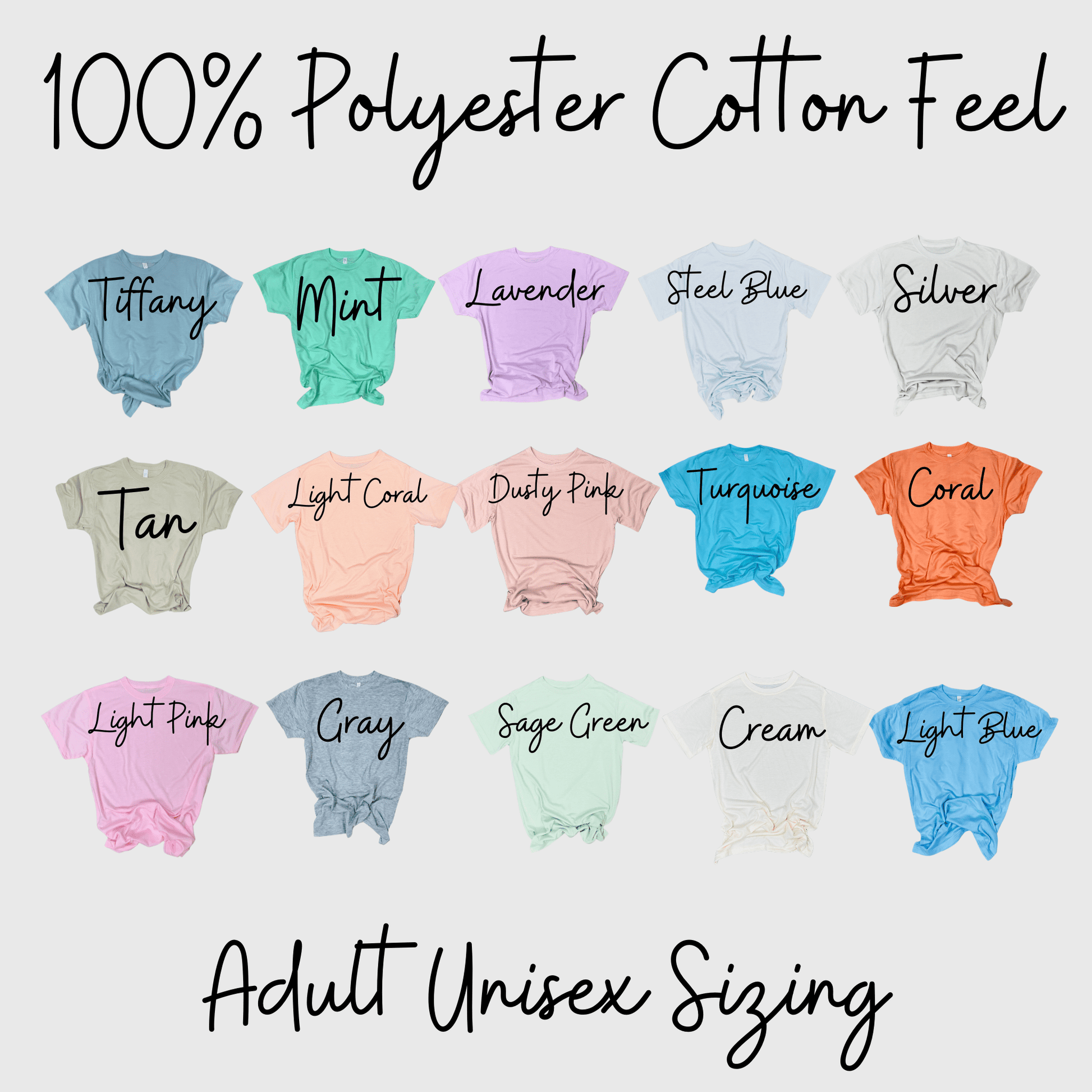ILTEX Apparel Adult Clothing 100% Polyester Cotton Feel Tees (Colors)
