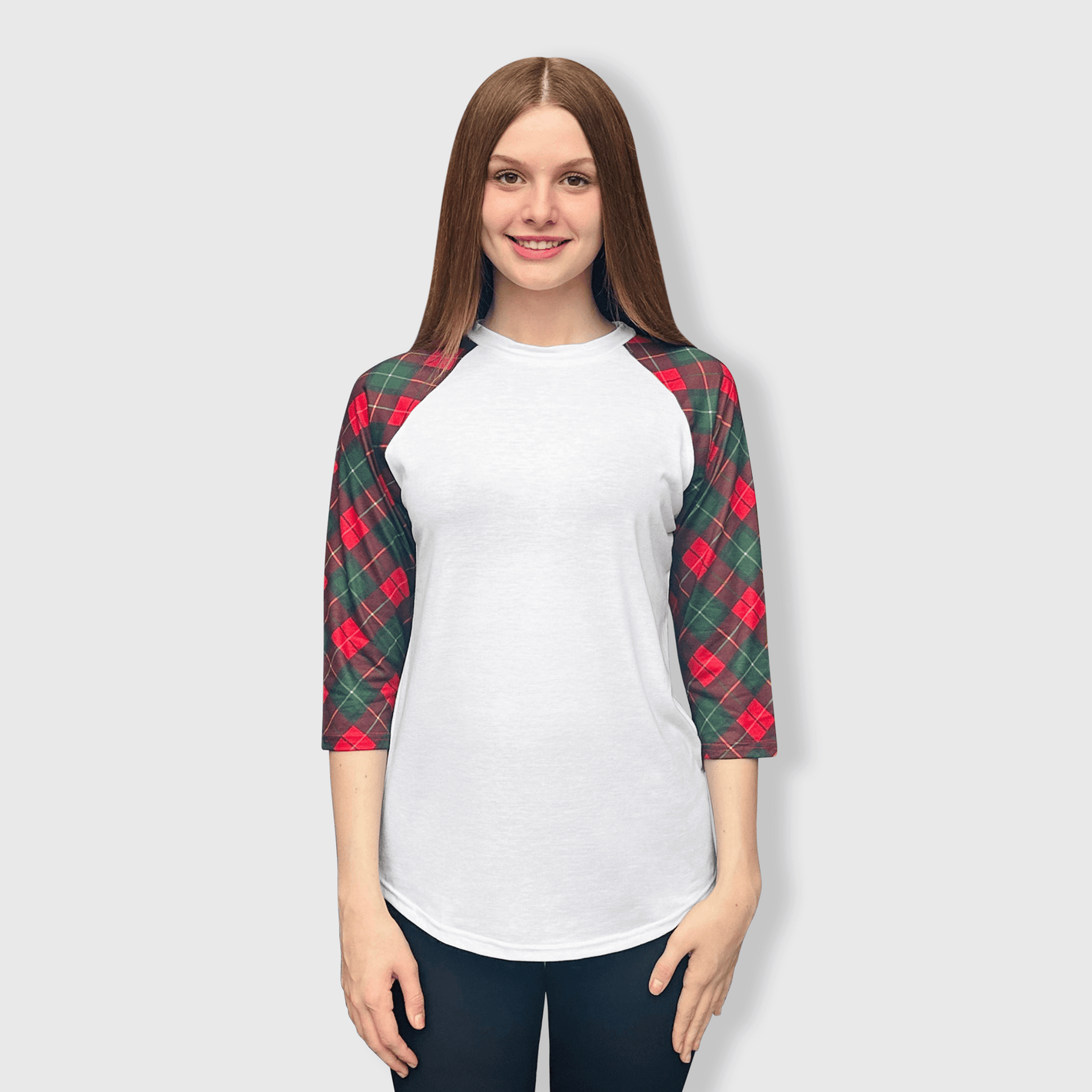 ILTEX Apparel Adult Clothing Buffalo Plaid White Red/Green Top Adult