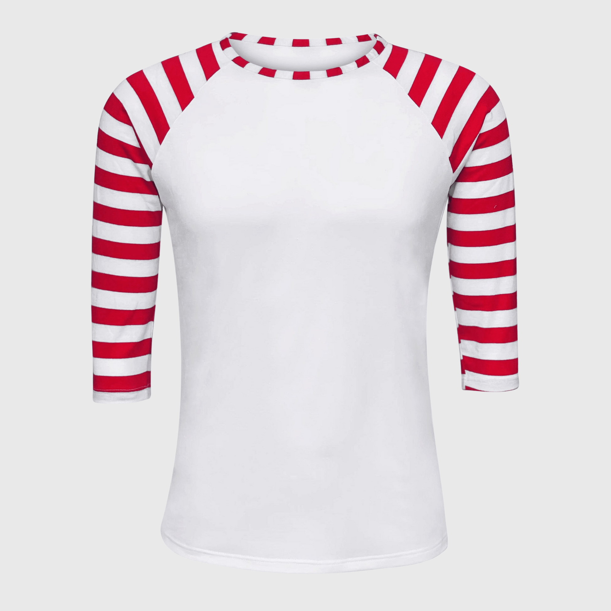 ILTEX Apparel Adult Clothing Candy Cane White Red Stripes Polyester Top