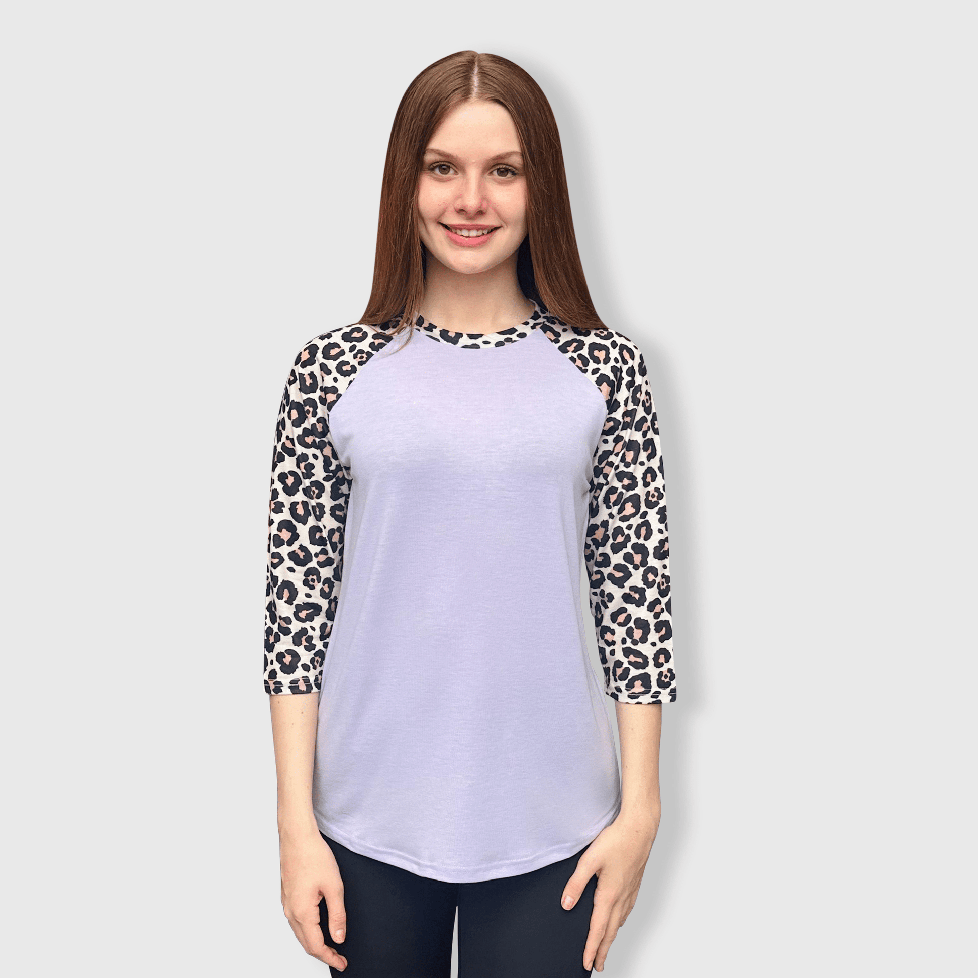 ILTEX Apparel Adult Clothing Cheetah Lavender Polyester Top