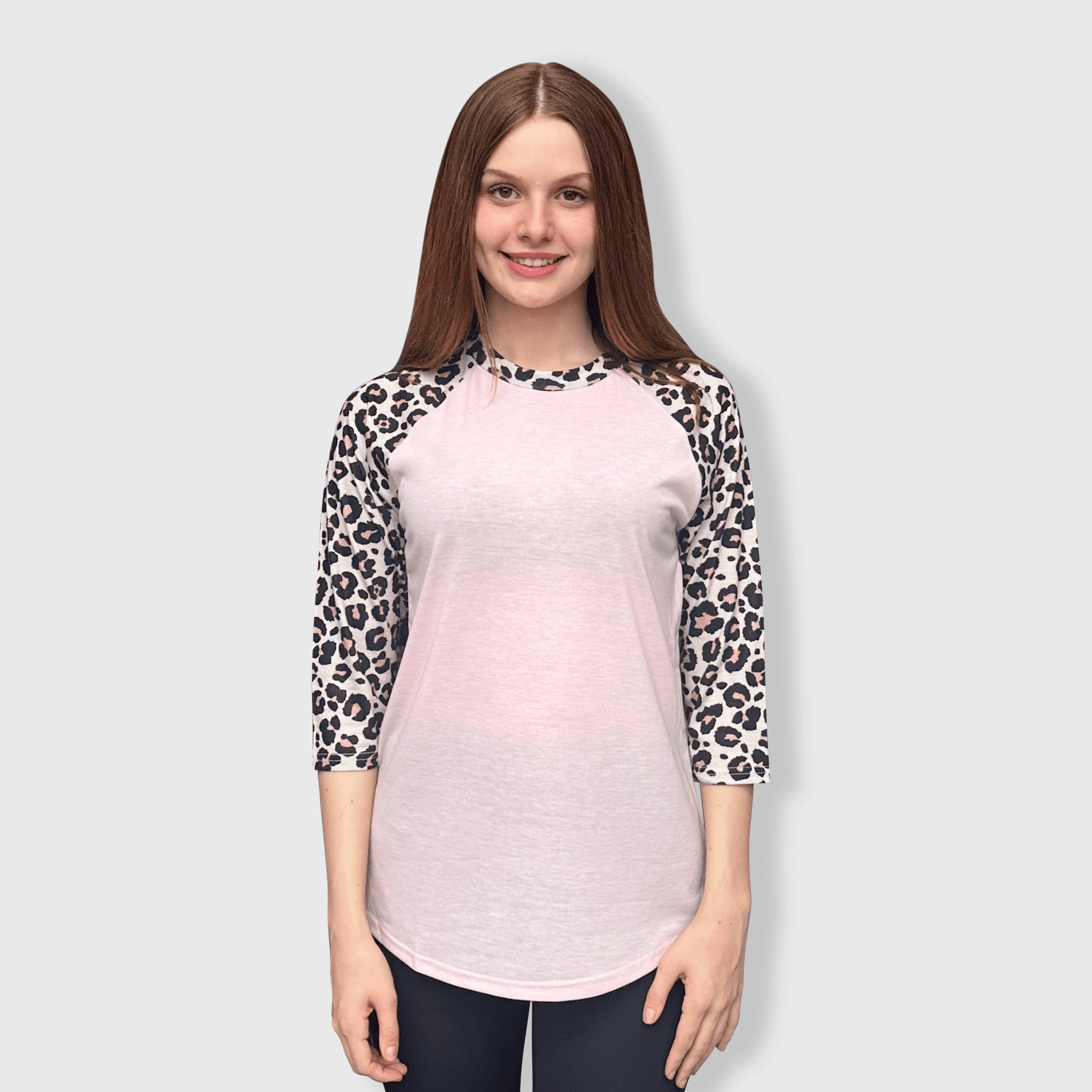 ILTEX Apparel Adult Clothing Cheetah Light Pink Polyester Top