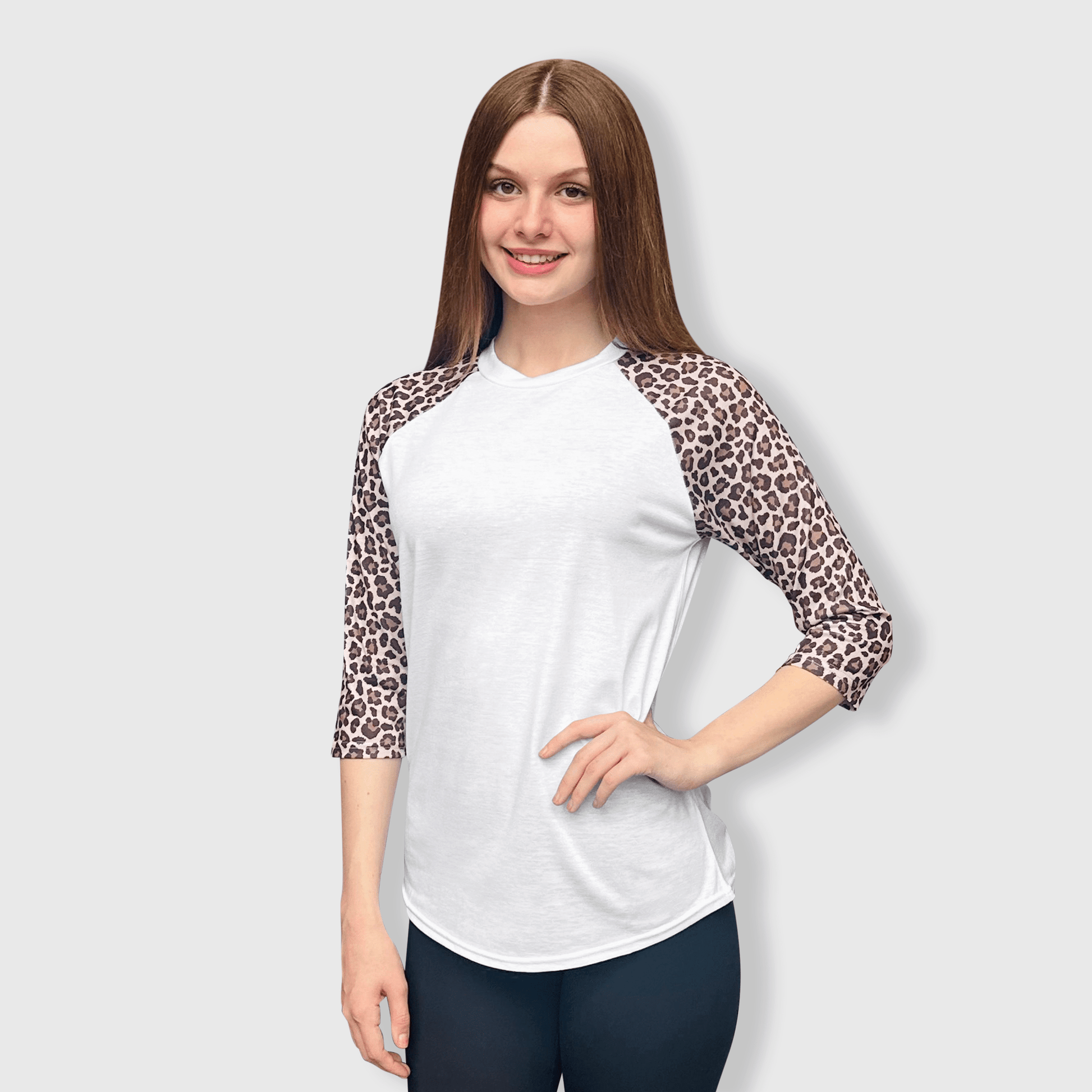 ILTEX Apparel Adult Clothing Cheetah White Polyester Top
