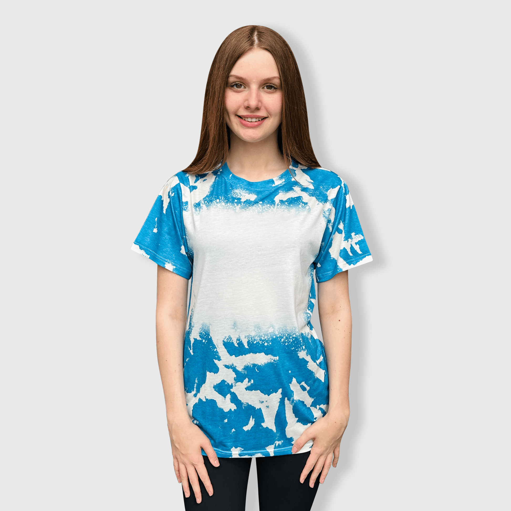ILTEX Apparel Adult Clothing Cloud Distressed Blank Faux Bleached Top