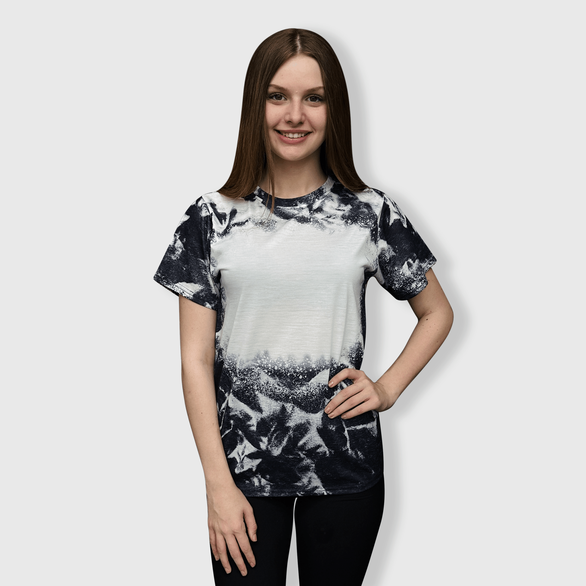 ILTEX Apparel Adult Clothing Cloud Distressed Blank Faux Bleached Top