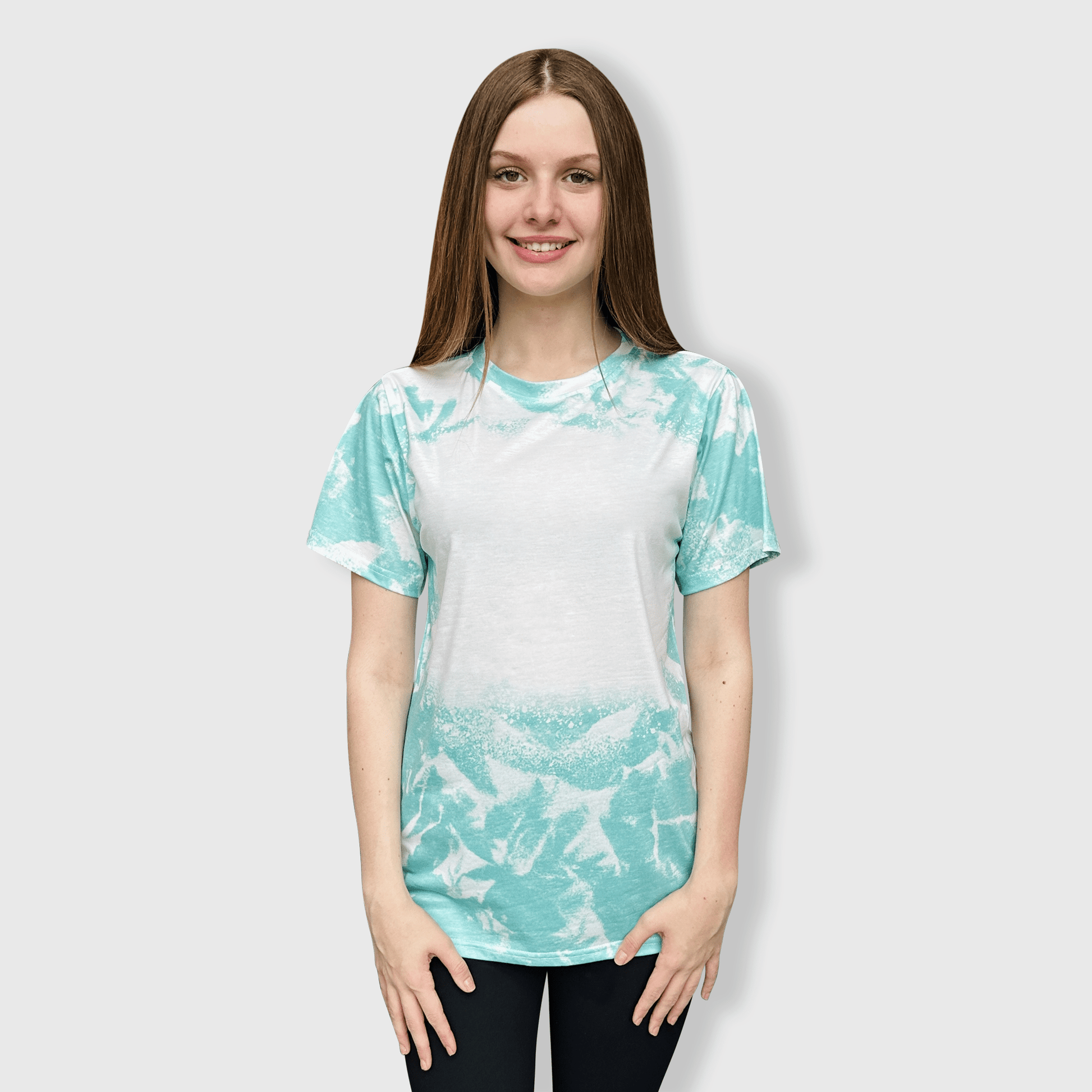 ILTEX Apparel Adult Clothing Cloud Distressed Blank Faux Bleached Top