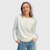 100% Polyester Sweatshirt Cotton-Feel - Cream