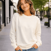 Adult Cotton-Feel Polyester Sweatshirt | 17 Colors - Cream