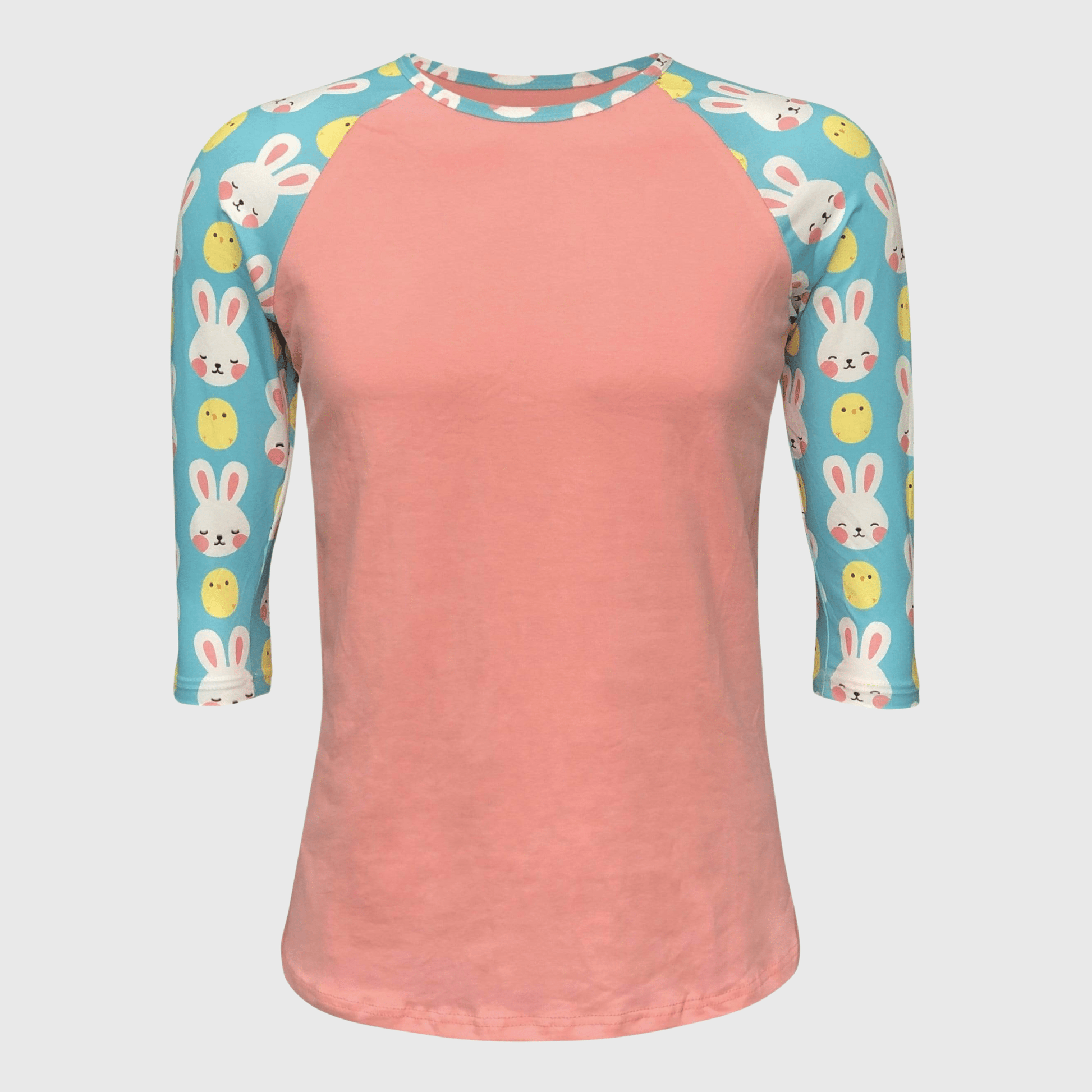ILTEX Apparel Adult Clothing Easter Coral Bunny Egg Top