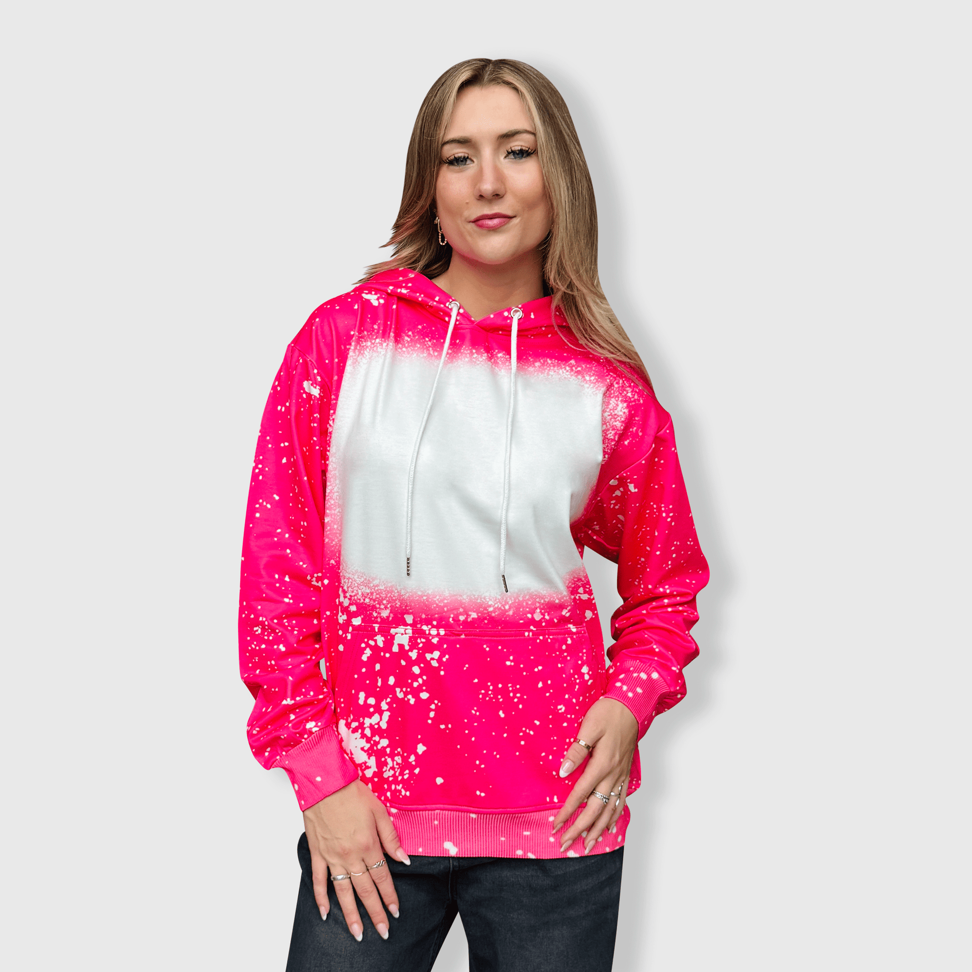 ILTEX Apparel Adult Clothing Faux Bleached Hoodie