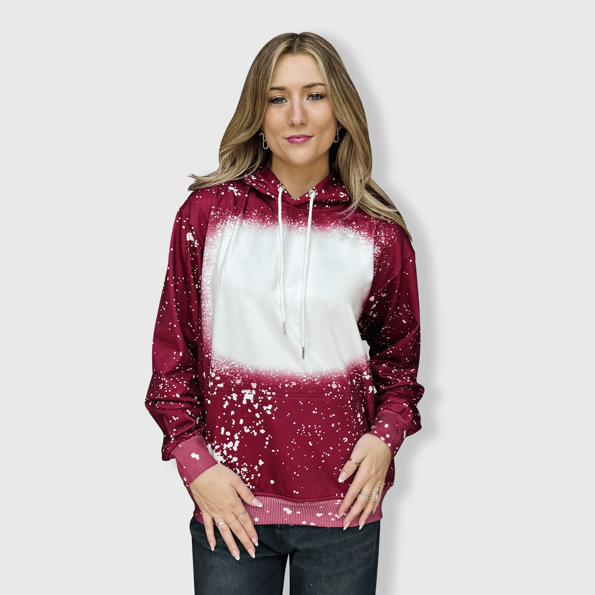 ILTEX Apparel Adult Clothing Faux Bleached Hoodie