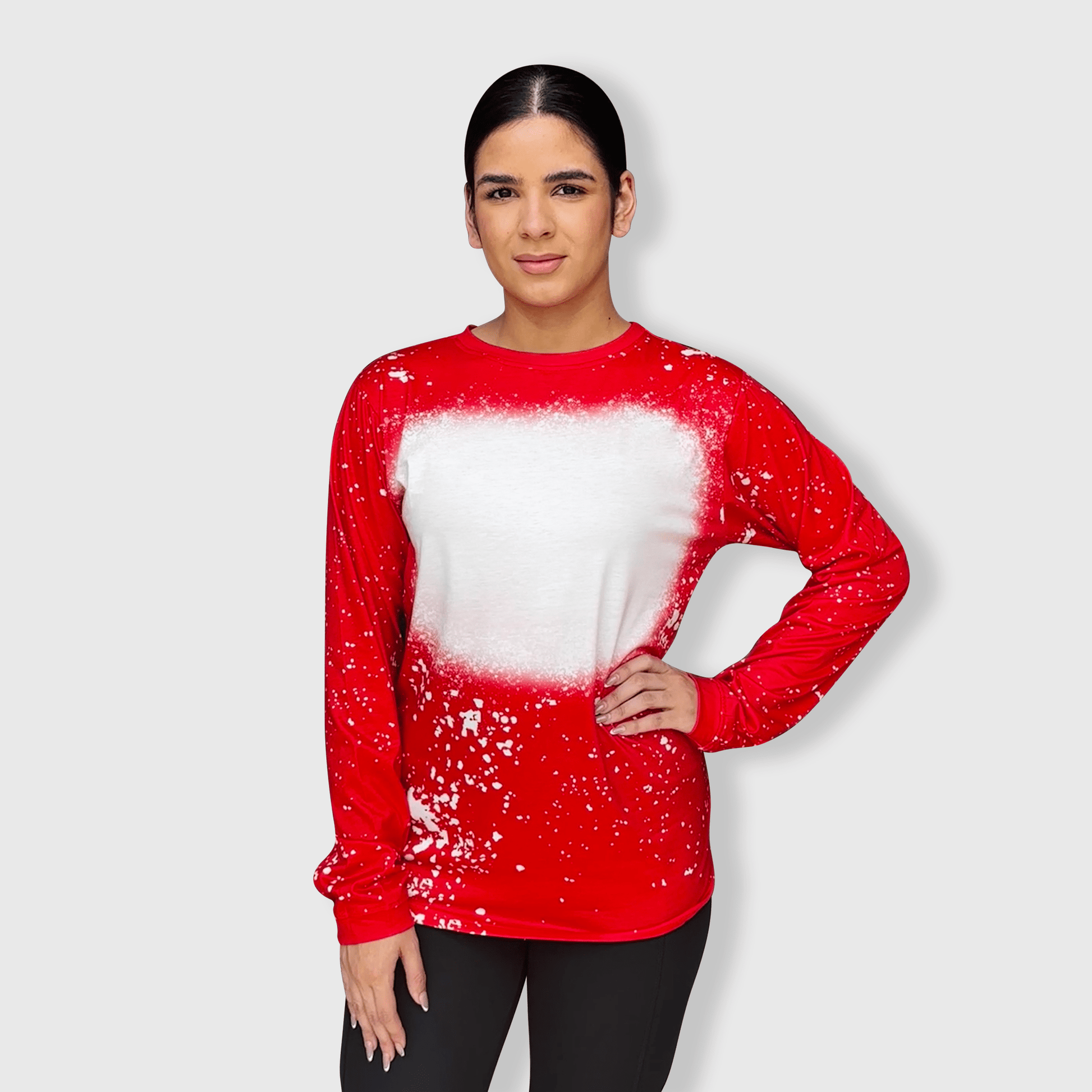 ILTEX Apparel Adult Clothing FAUX Bleached Long Sleeve Tee