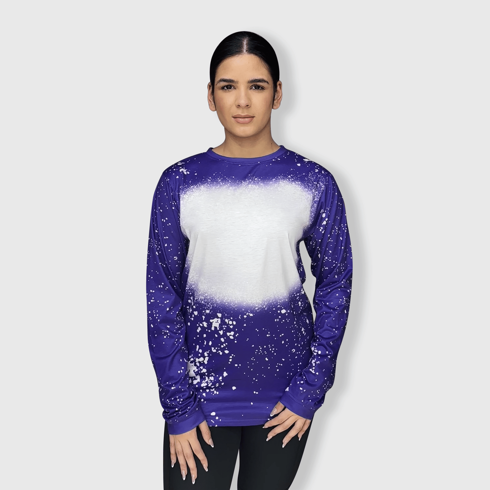 ILTEX Apparel Adult Clothing FAUX Bleached Long Sleeve Tee