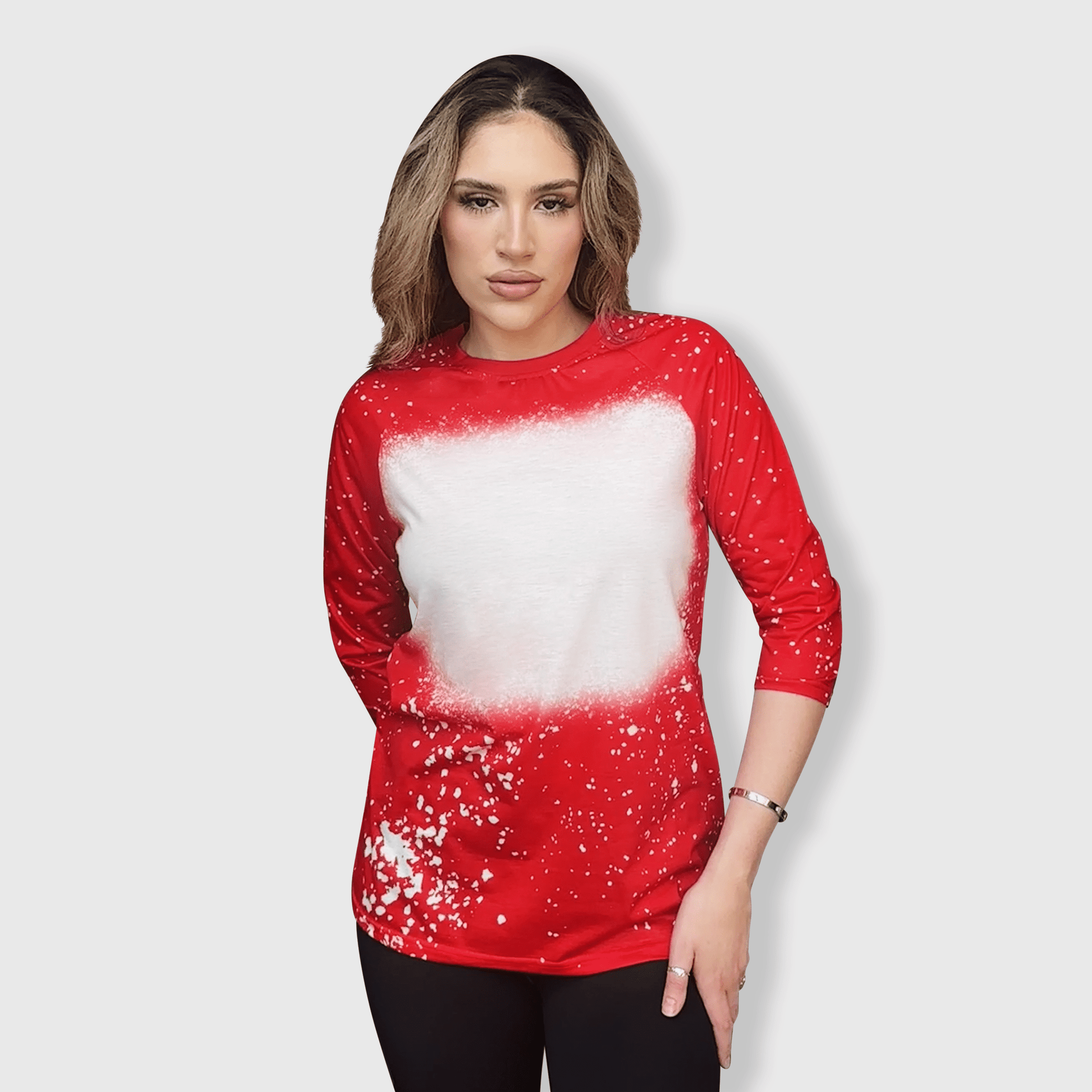 ILTEX Apparel Adult Clothing FAUX Bleached Raglan Tee - Adult