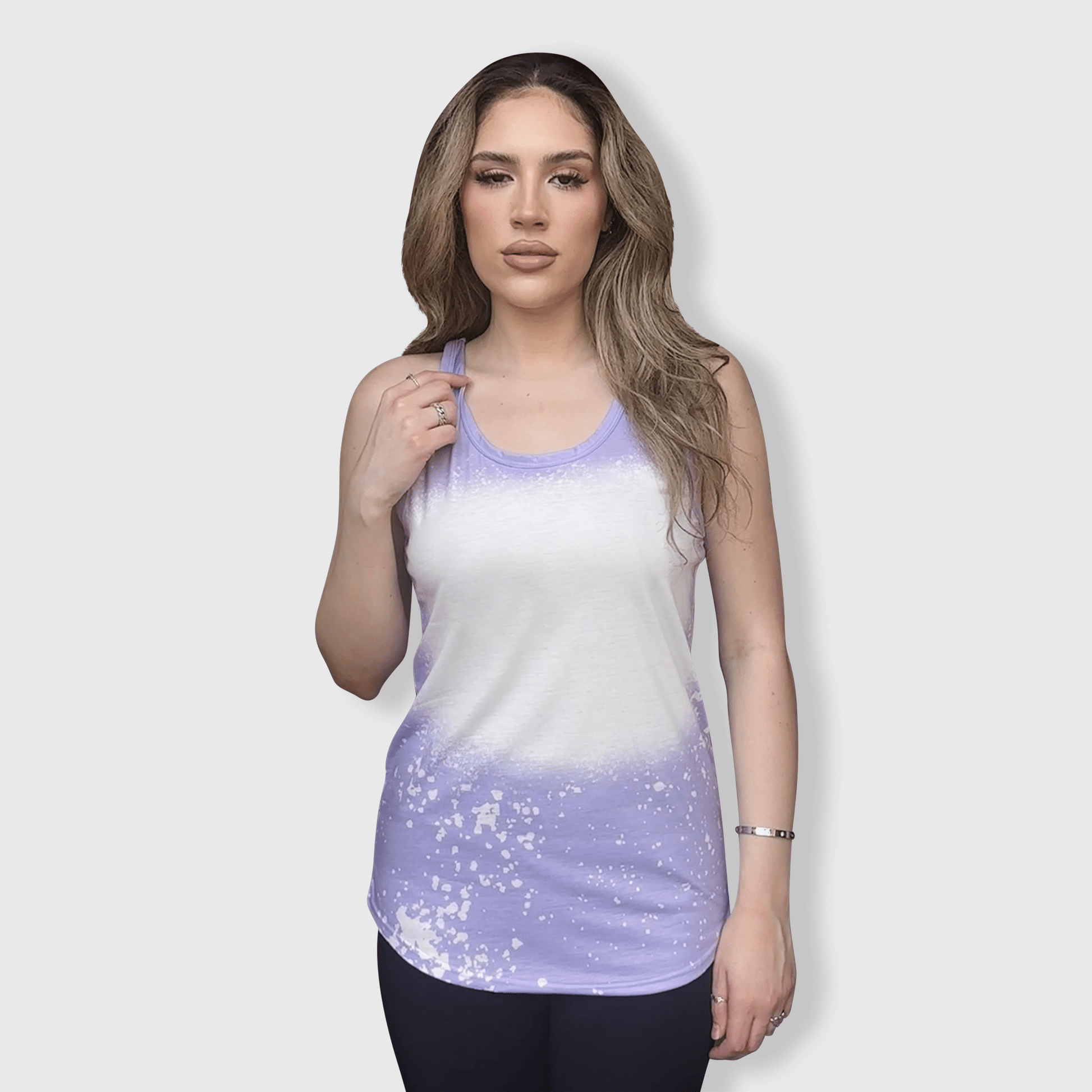 ILTEX Apparel Adult Clothing Faux Bleached Tank Top - Adult