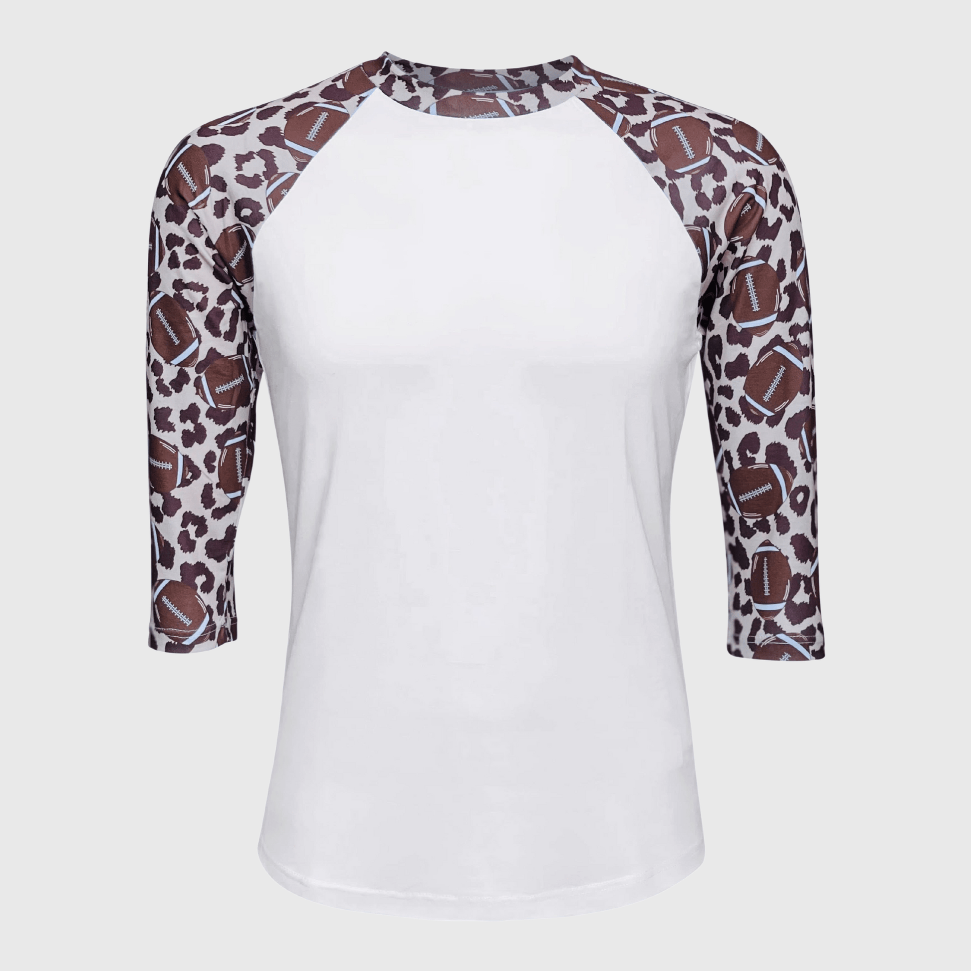 ILTEX Apparel Adult Clothing Football Cheetah White Polyester Top
