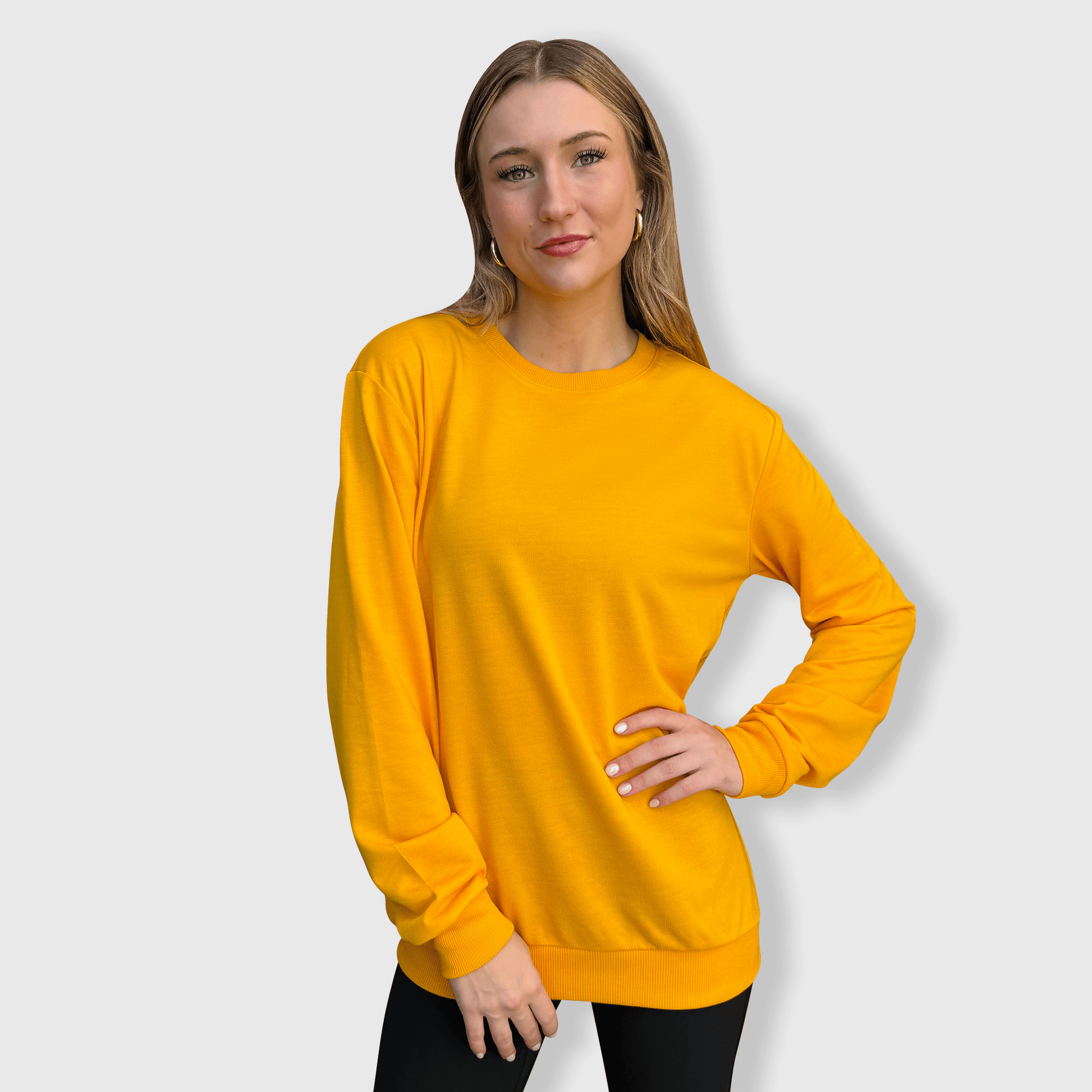 ILTEX Apparel Adult Clothing Gold / Small 100% Polyester Sweatshirt Cotton-Feel