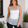 Faux Bleached Tank Top - Adult - Gray