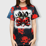 ILTEX Apparel Adult Clothing Halloween Skull Cherry Tee - Halloween Tee