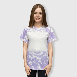 ILTEX Apparel Adult Clothing Lavender / Small Cloud Distressed Blank Faux Bleached Top