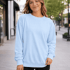 Adult Cotton-Feel Polyester Sweatshirt | 17 Colors - Light Blue