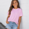 100% Polyester Cotton Feel Tees (Colors) - Youth - Light Pink