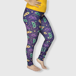 ILTEX Apparel Adult Clothing Mardi Gras Mask Purple Leggings