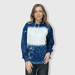 ILTEX Apparel Adult Clothing Navy / Small Faux Bleached Hoodie