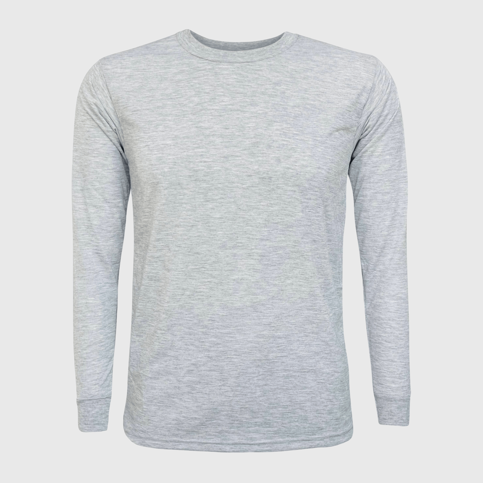 ILTEX Apparel Adult Clothing Polyester Gray Cotton-Feel Long Sleeve Tee
