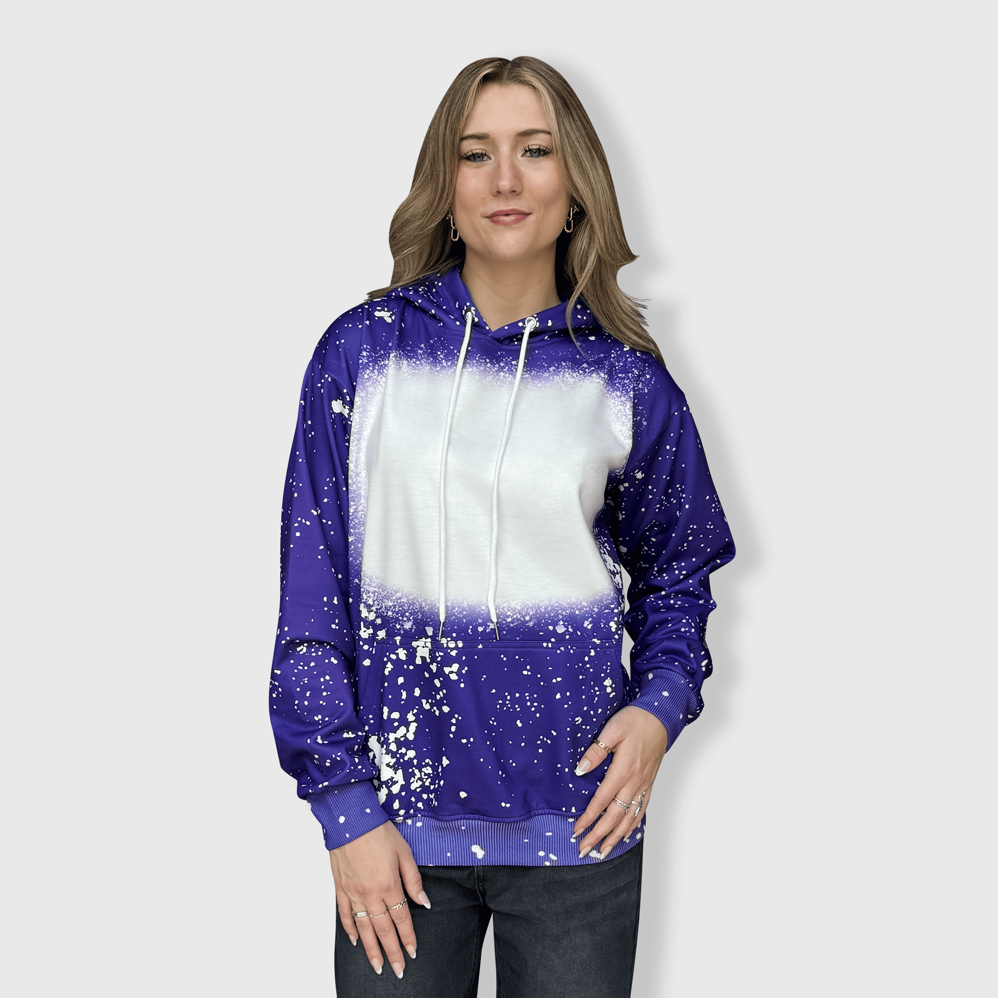 ILTEX Apparel Adult Clothing Purple / Small Faux Bleached Hoodie