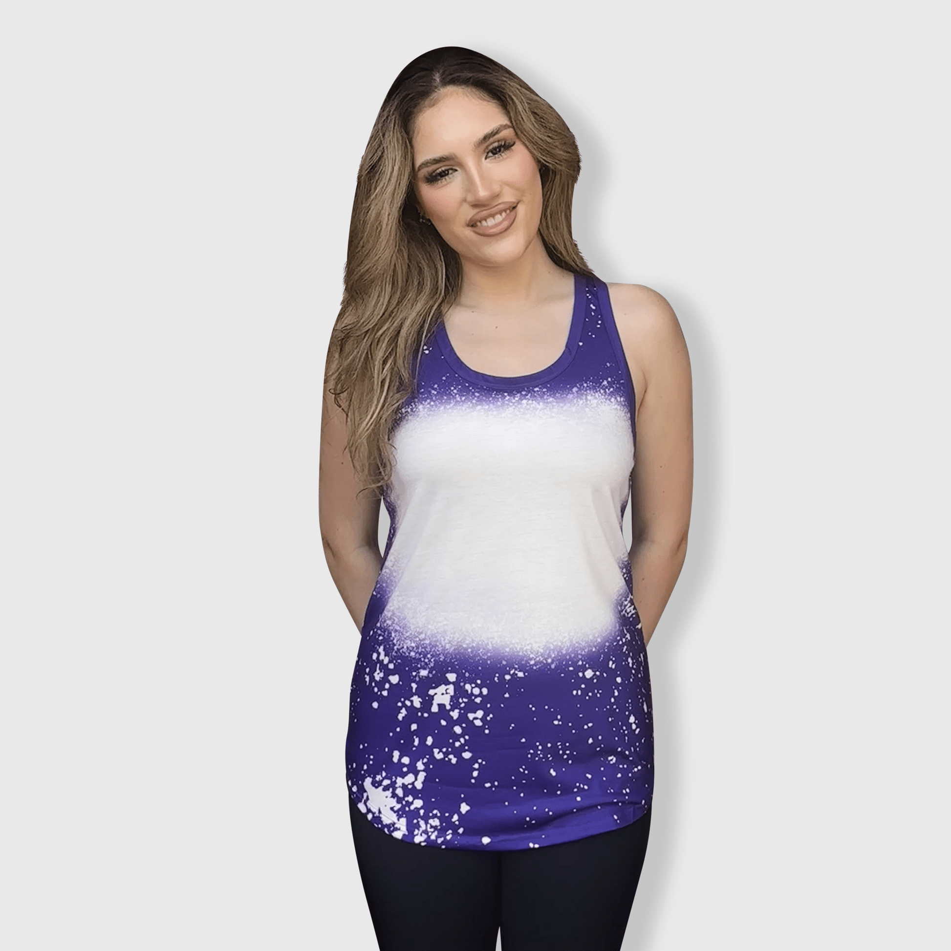 ILTEX Apparel Adult Clothing Purple / Small Faux Bleached Tank Top - Adult