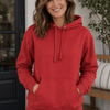 Adult Comfort Plain Pullover Hoodie - Red