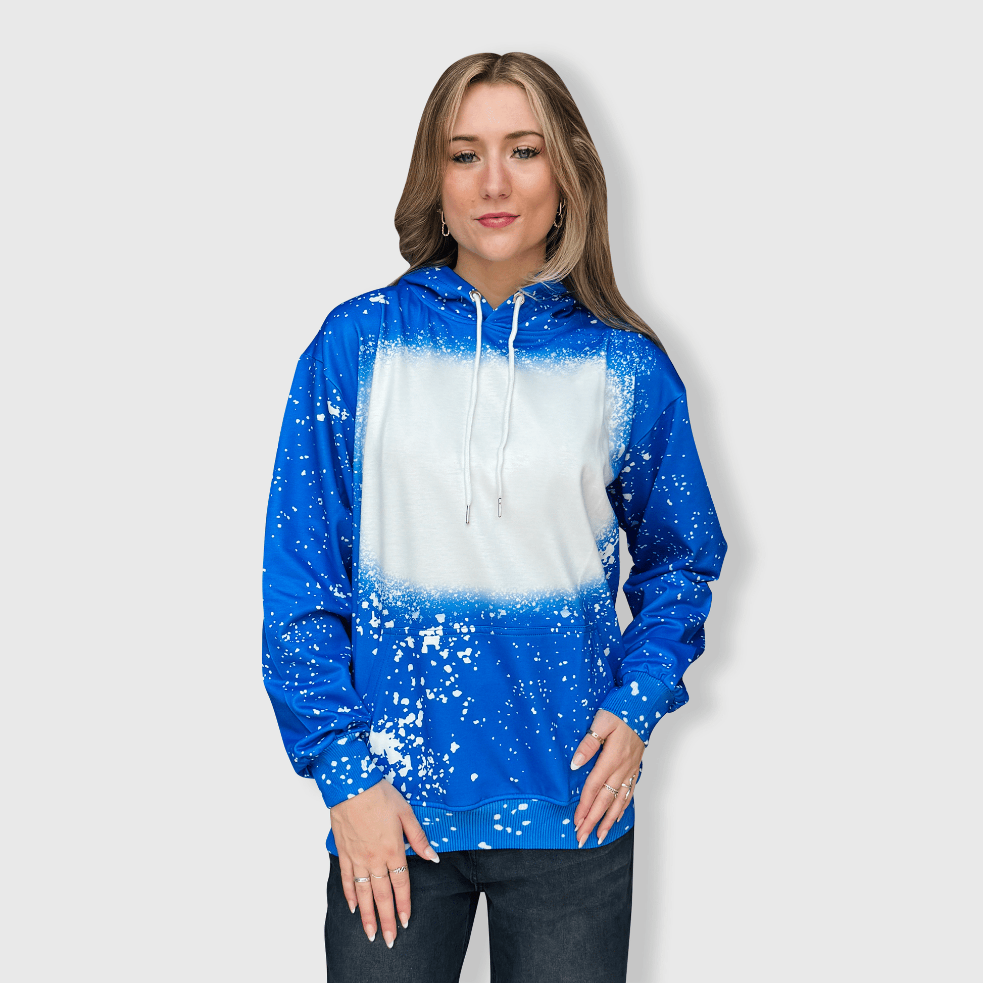 ILTEX Apparel Adult Clothing Royal Blue / Small Faux Bleached Hoodie