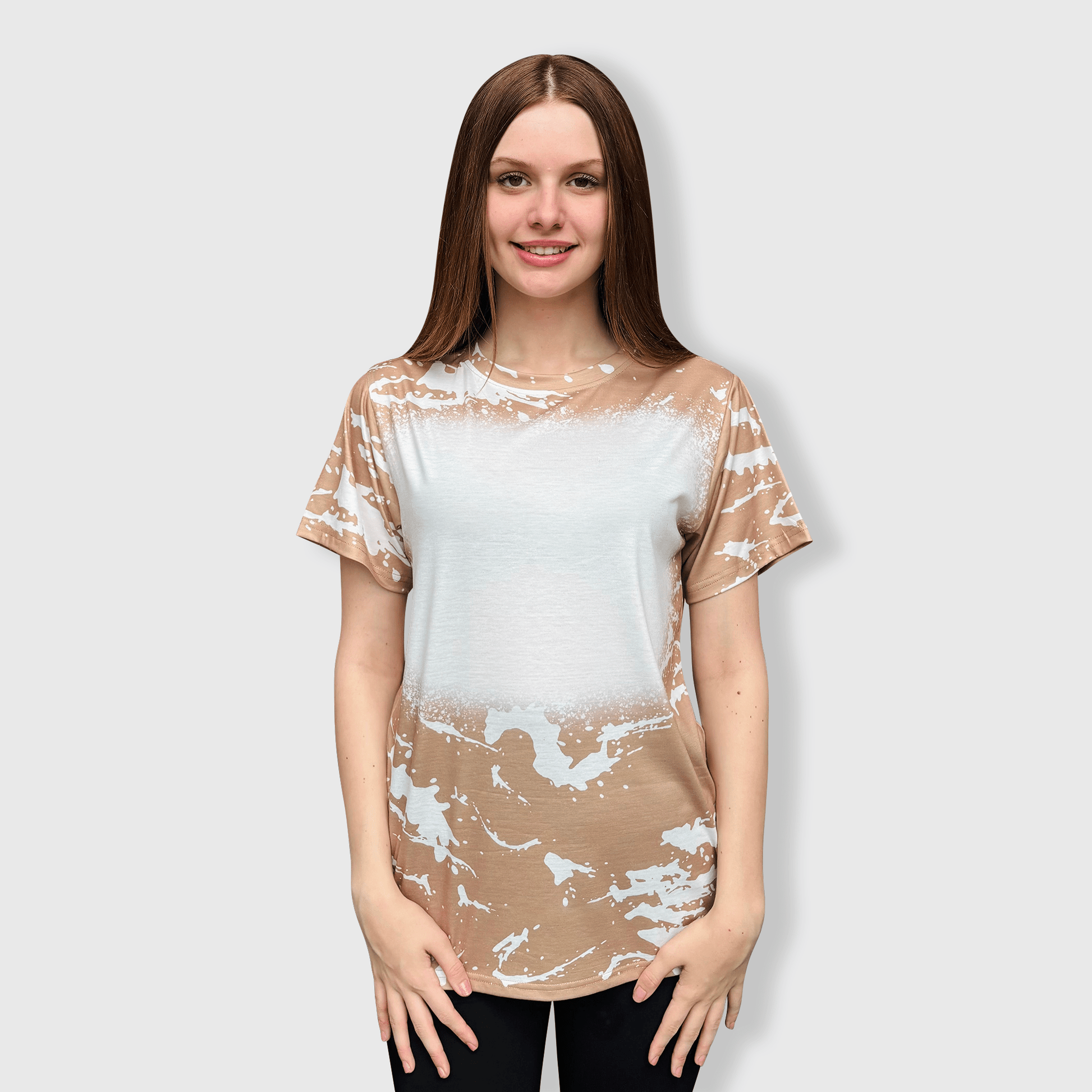 ILTEX Apparel Adult Clothing Scrunched Faux Bleached Tees