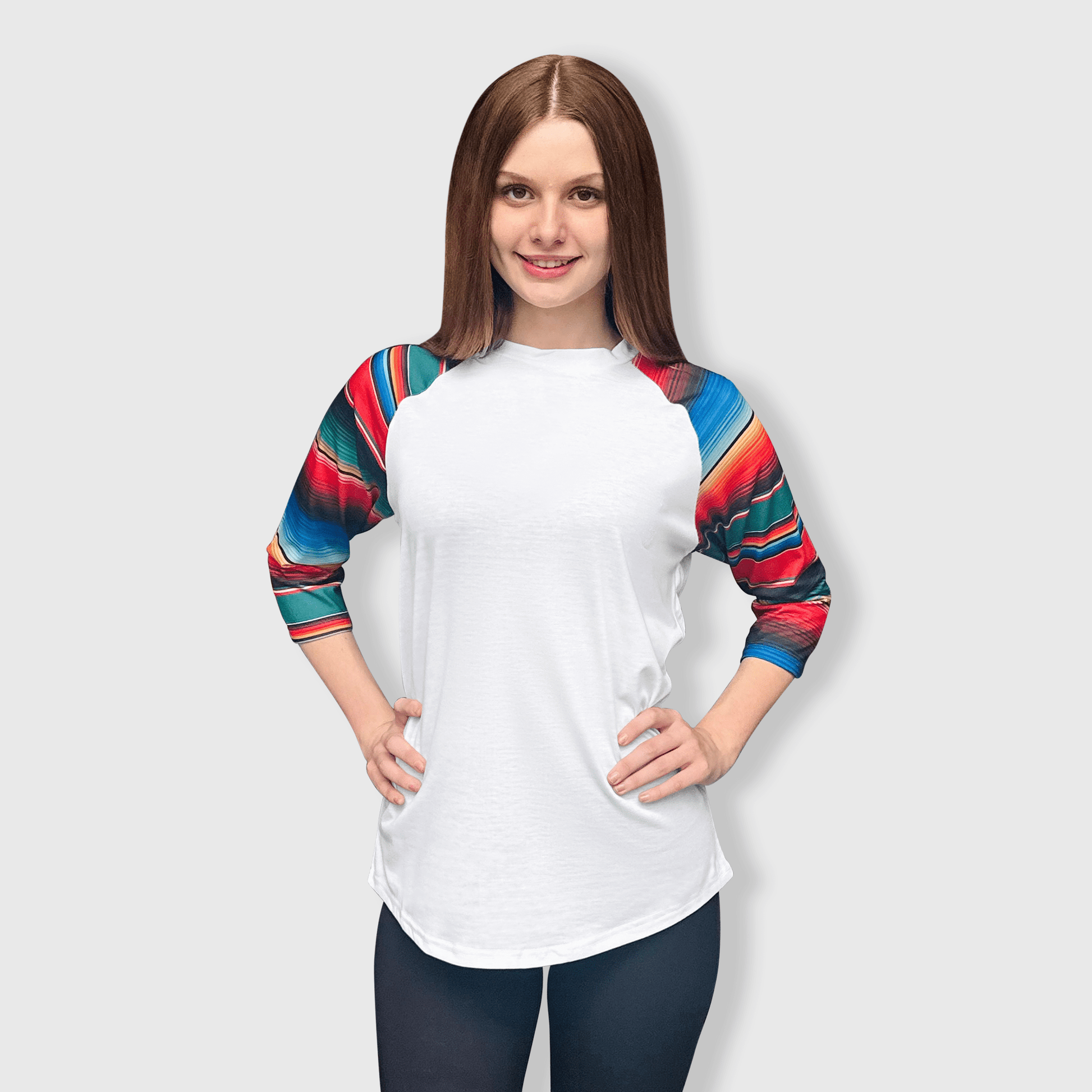 ILTEX Apparel Adult Clothing Serape White Polyester Top