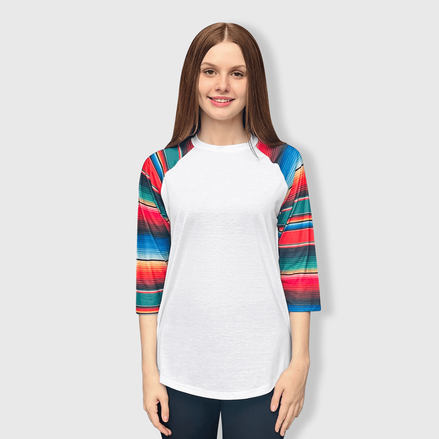 ILTEX Apparel Adult Clothing Serape White Polyester Top