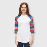 ILTEX Apparel Adult Clothing Serape White Polyester Top