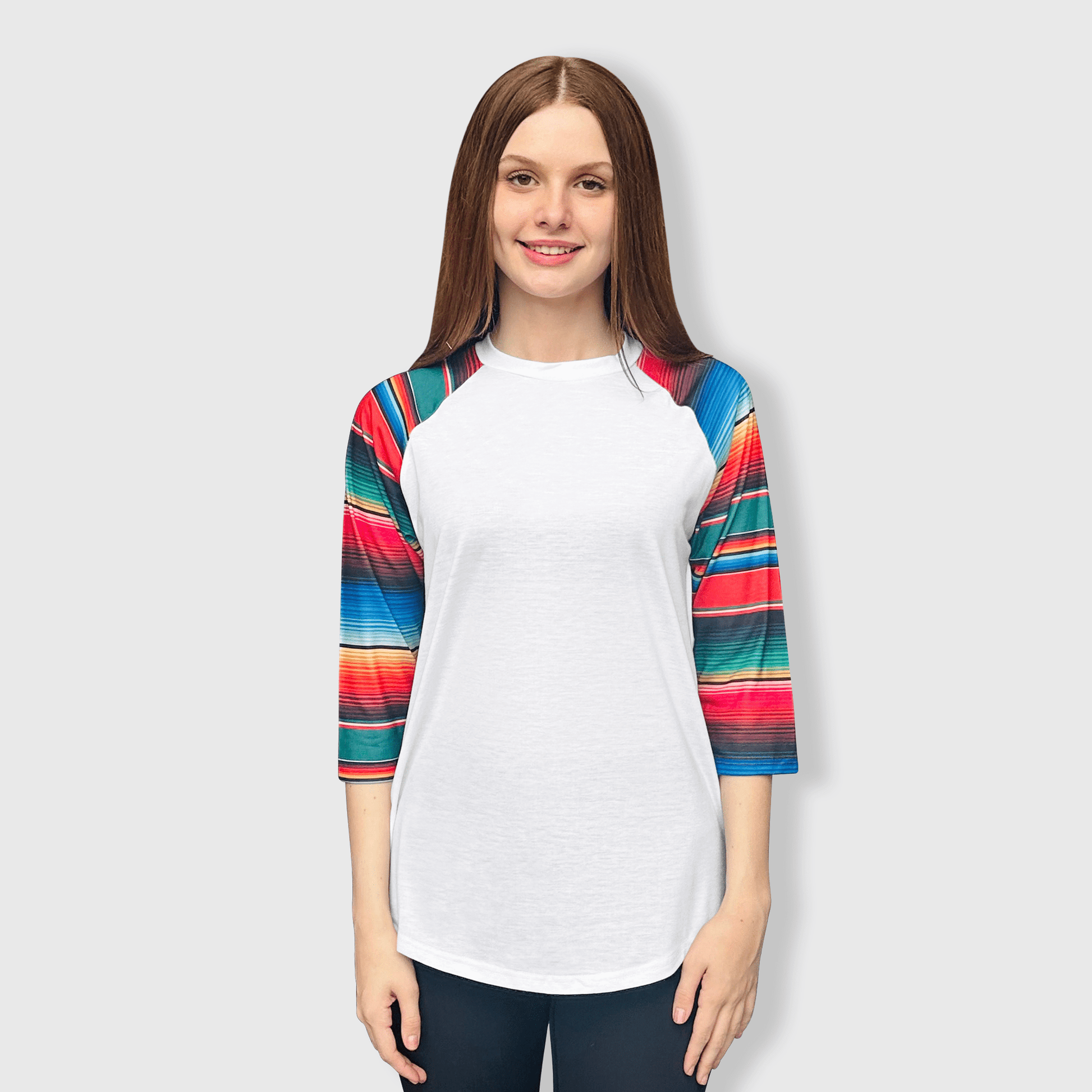 ILTEX Apparel Adult Clothing Serape White Polyester Top