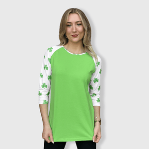 ILTEX Apparel Adult Clothing St. Patricks Green Shamrock Top