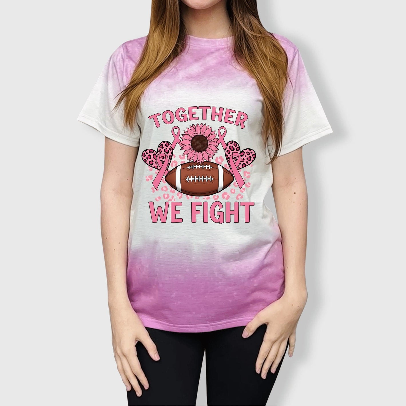 ILTEX Apparel Adult Clothing Together We Tackle pink Tee