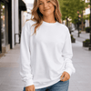 Adult Cotton-Feel Polyester Sweatshirt | 17 Colors - White