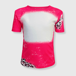 ILTEX Apparel Cheetah Pink Faux Bleached Kids Top