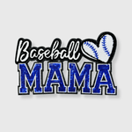 ILTEX Apparel Chenille Patches CP1111 - Baseball MAMA Blue Heart