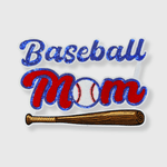 ILTEX Apparel Chenille Patches CP1113 - Baseball Mom Bat