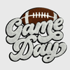 CP1210 - Game Day Football Chenille Patch - White Football